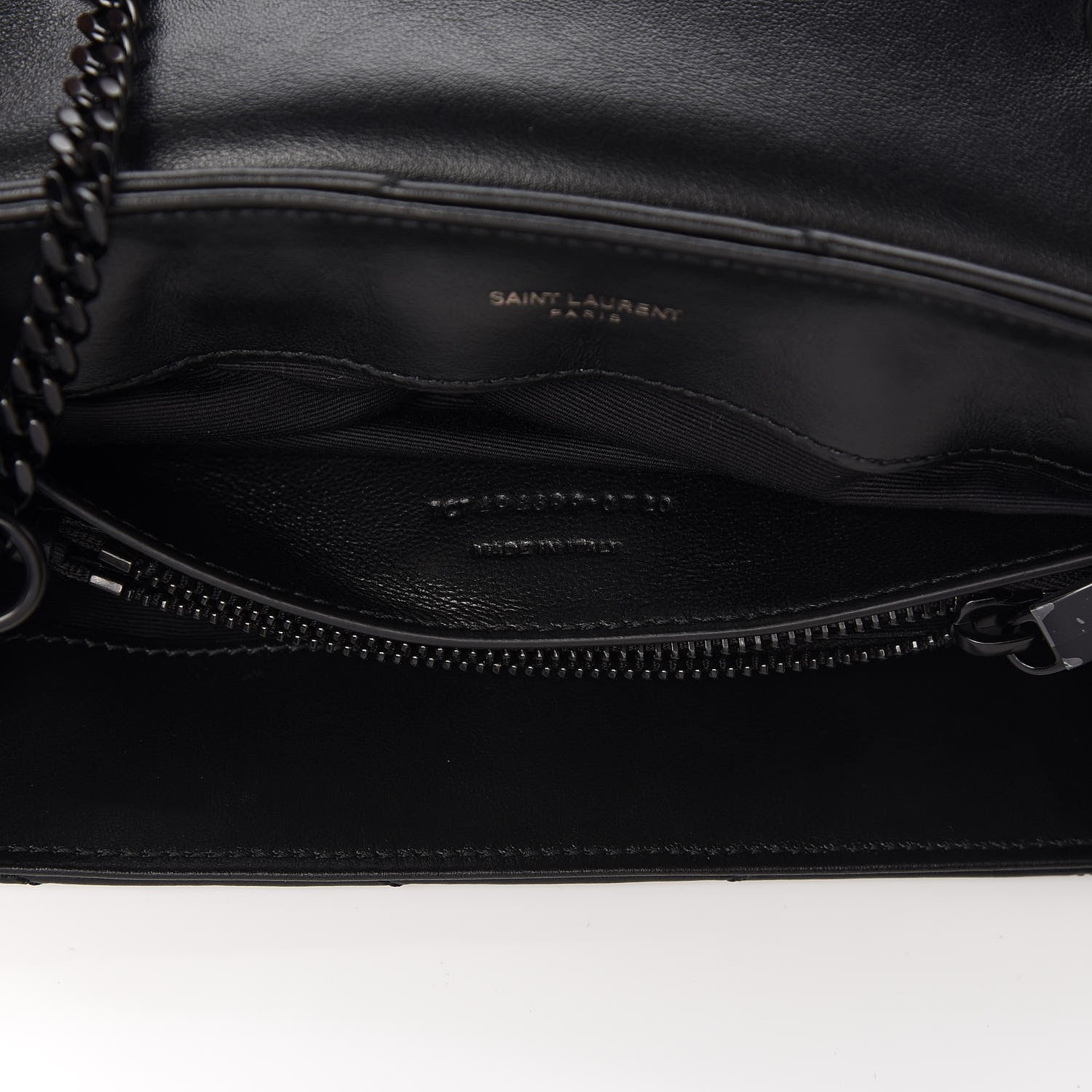 Saint Laurent Calfskin Y Quilted Monogram Small Loulou Chain Satchel Black 10 of 12