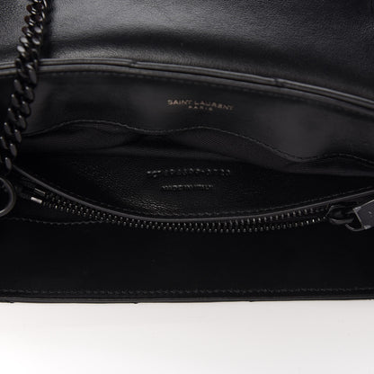 Saint Laurent Calfskin Y Quilted Monogram Small Loulou Chain Satchel Black 10 of 12