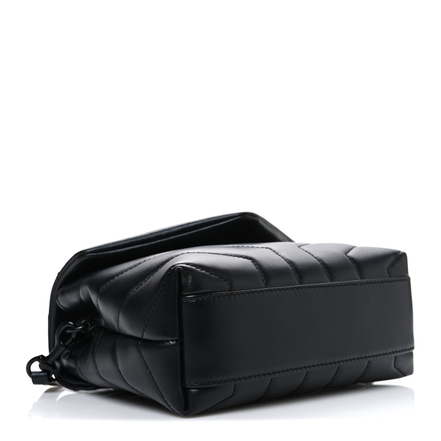 Saint Laurent Calfskin Y Quilted Monogram Monochrome Toy Loulou Crossbody Bag Black 4 of 10