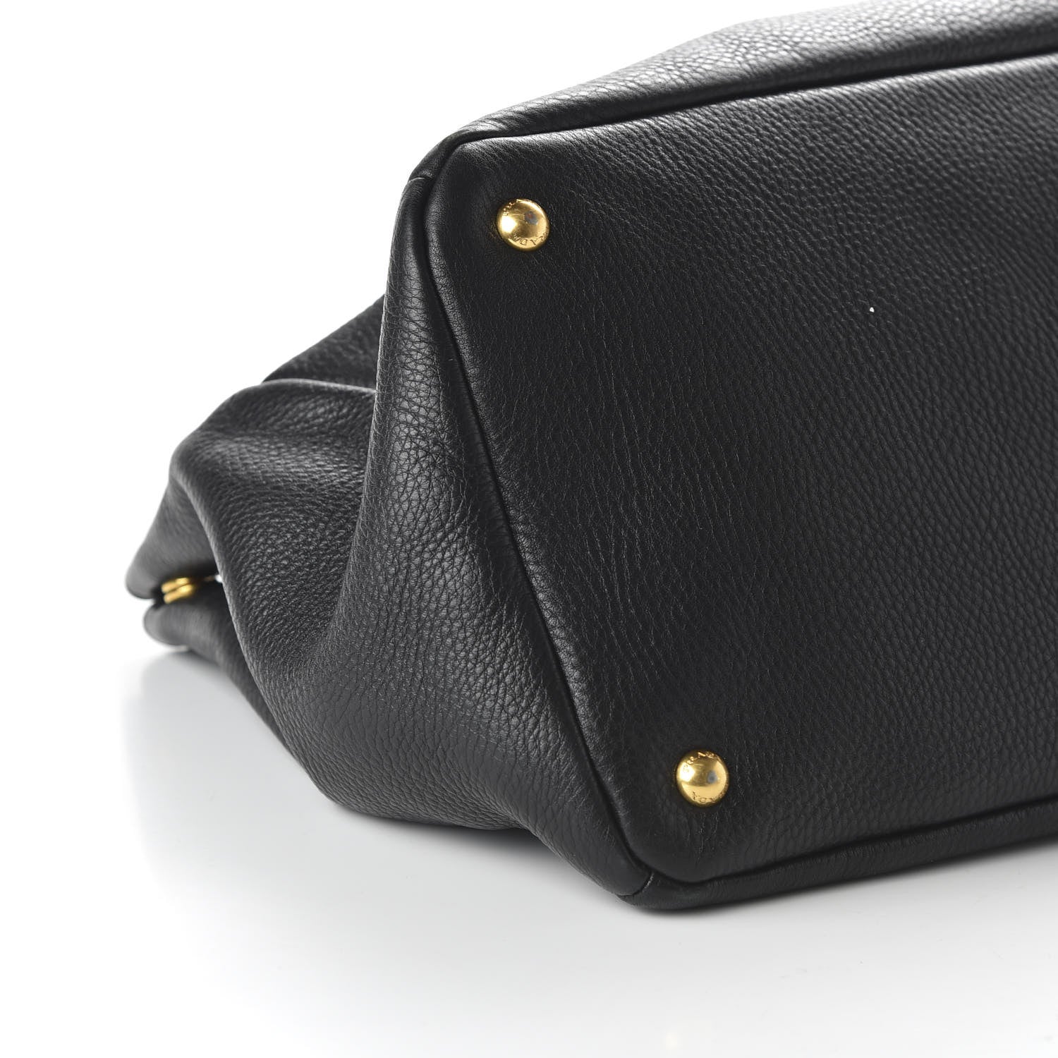 Prada Vitello Daino Shoulder Bag Black 6 of 9
