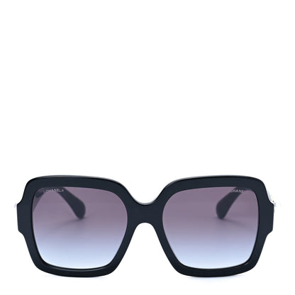 Chanel Acetate Charms Pearl Square Sunglasses 5479-A Black Gold 2 of 7