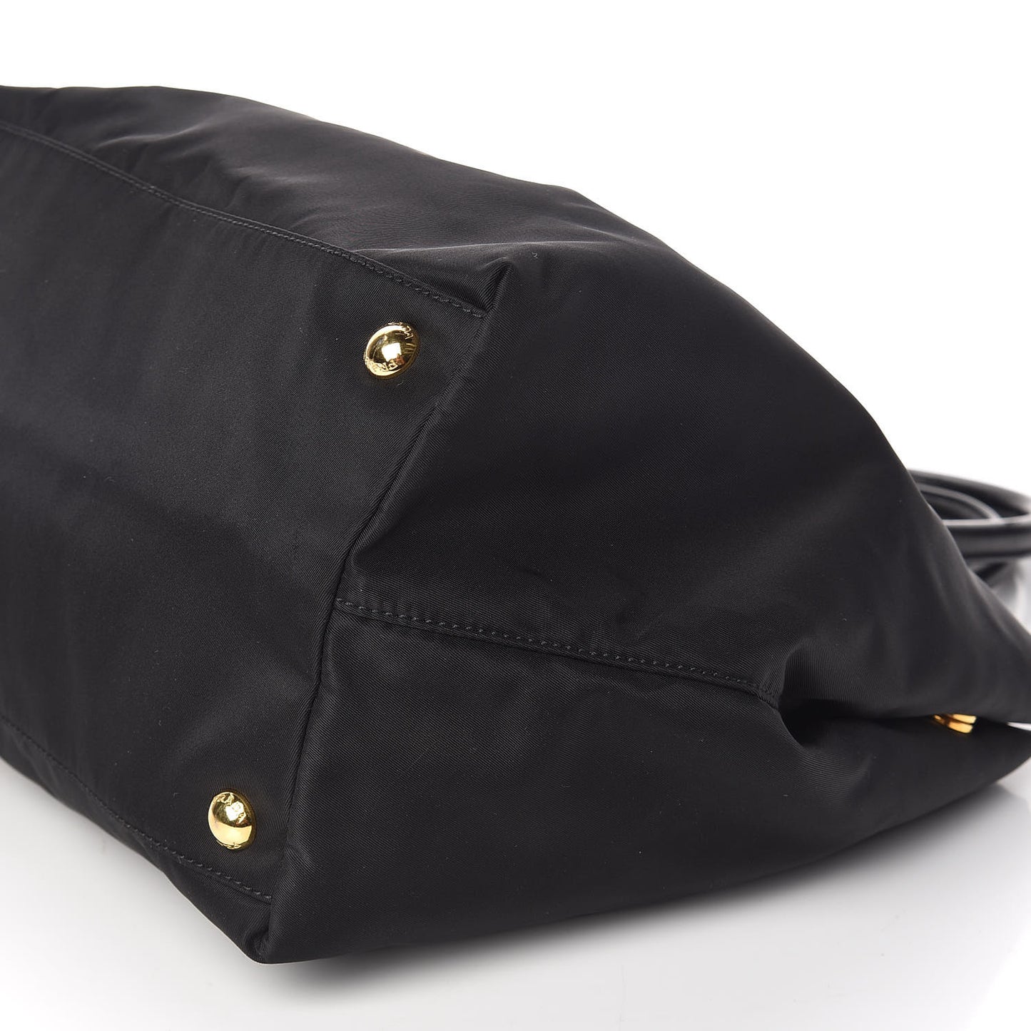 Nylon Tessuto Fiocco Bow Tote Black