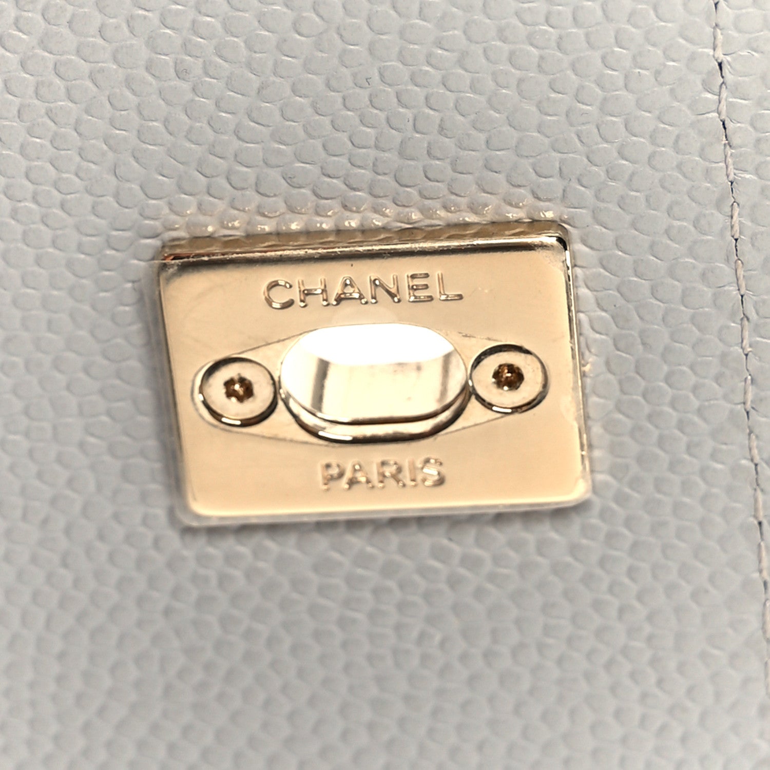 Chanel Caviar Quilted Nano Coco Handle Clutch With Chain Grey 7 of 11