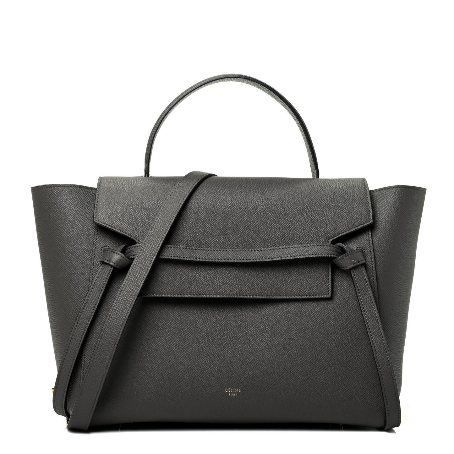 Grained Calfskin Mini Belt Bag Grey
