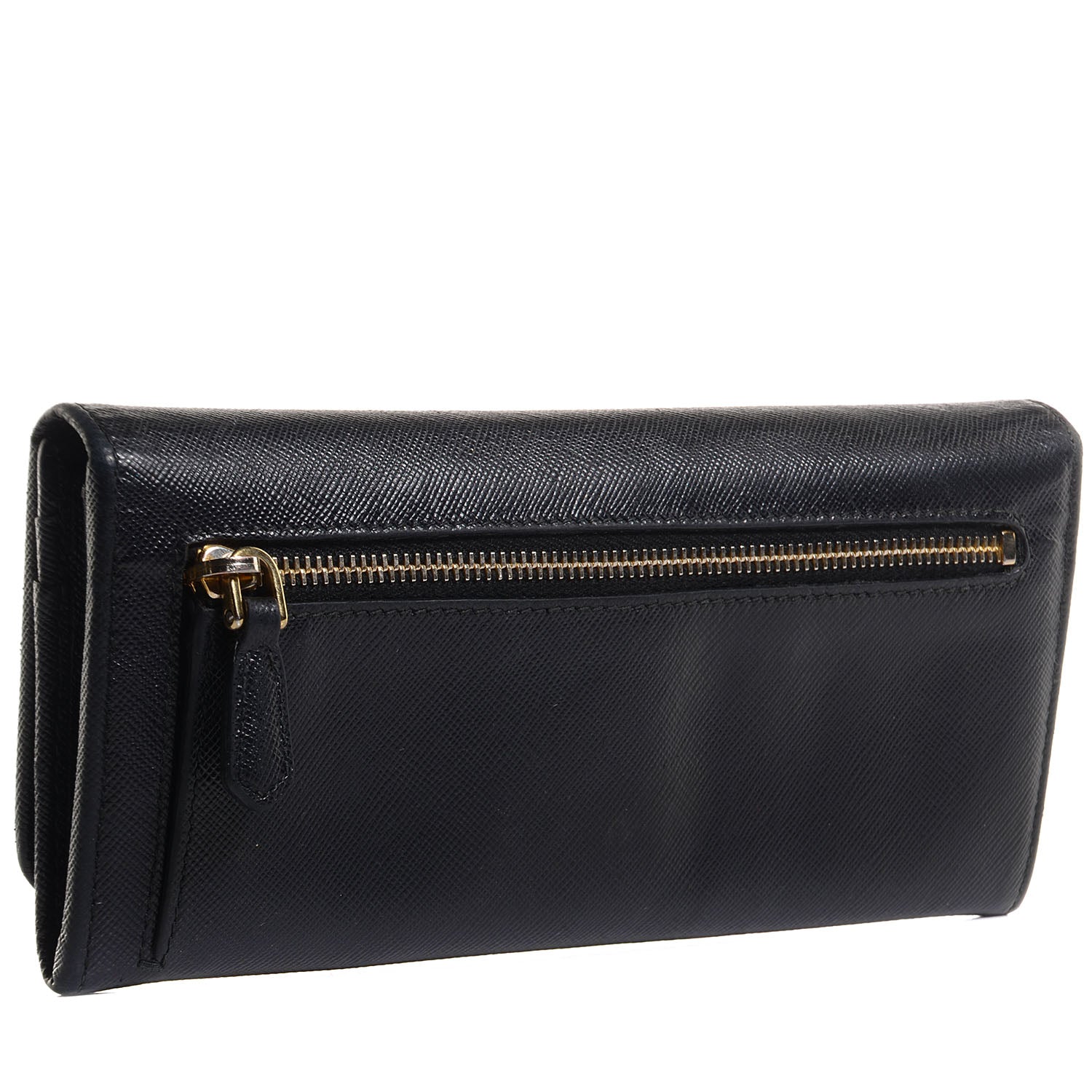 Prada Saffiano Bow Wallet Nero Black 3 of 8