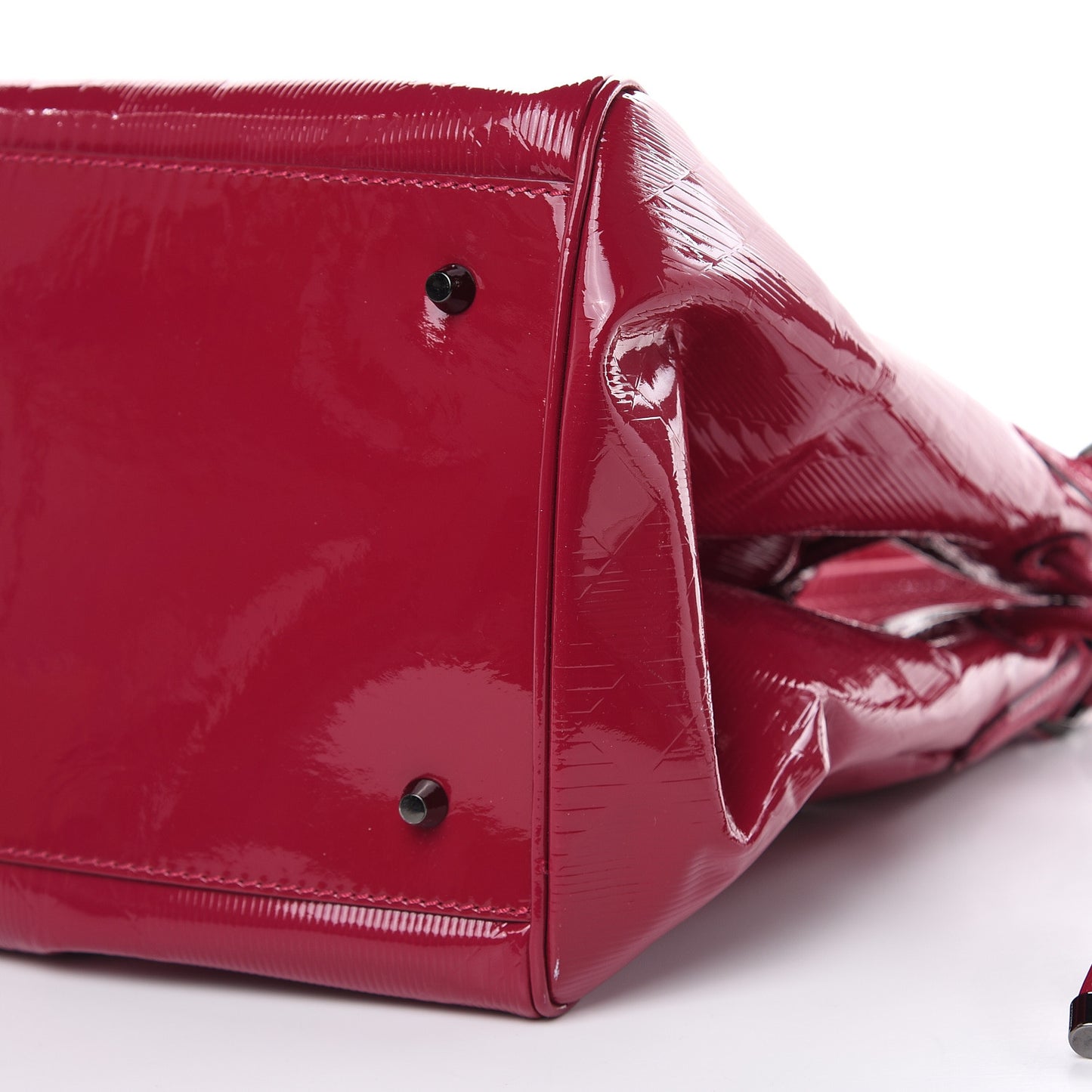Patent Check Embossed Bilmore Tote Raspberry Sorbet