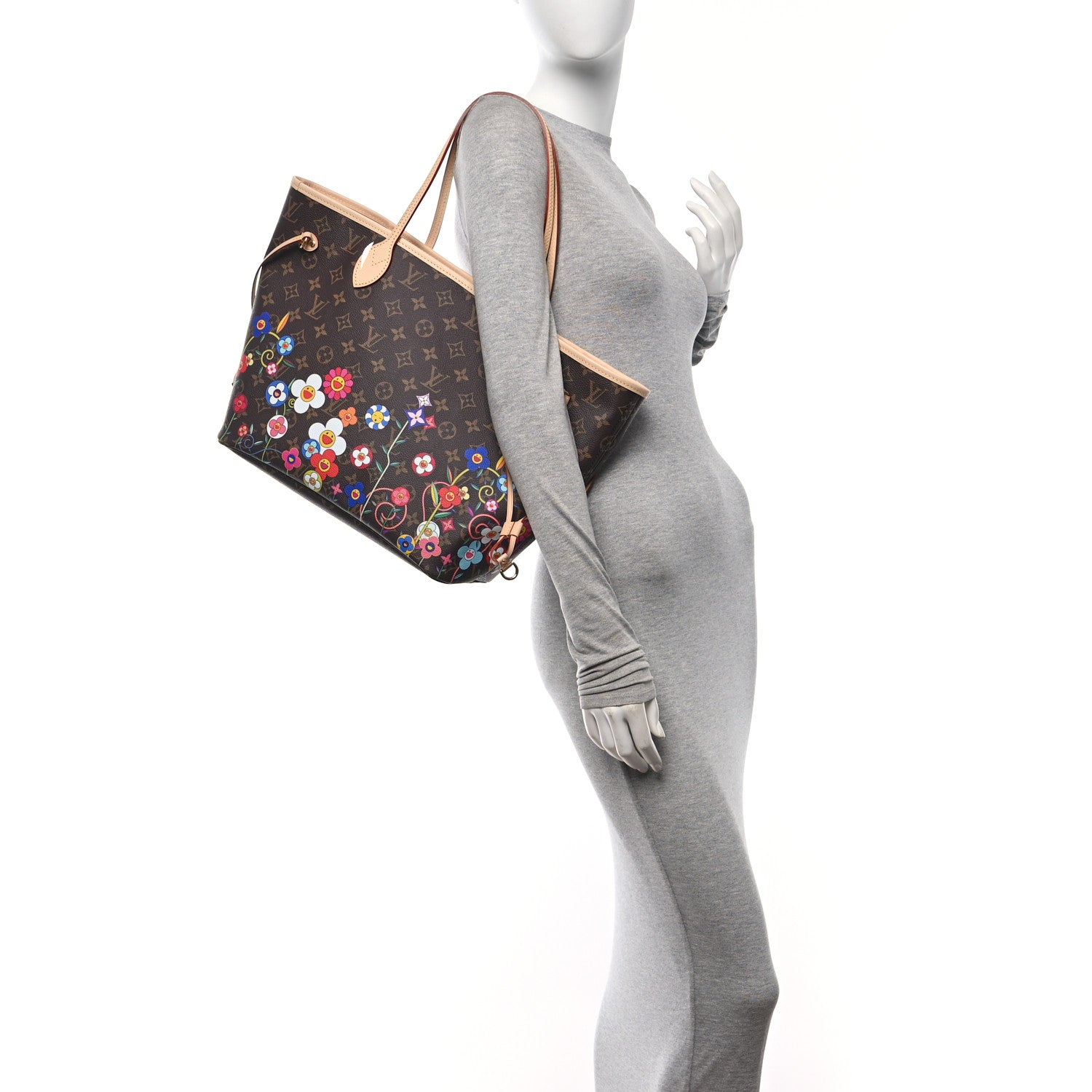 Louis Vuitton LV X TM Monogram Flowers Neverfull MM 2 of 11