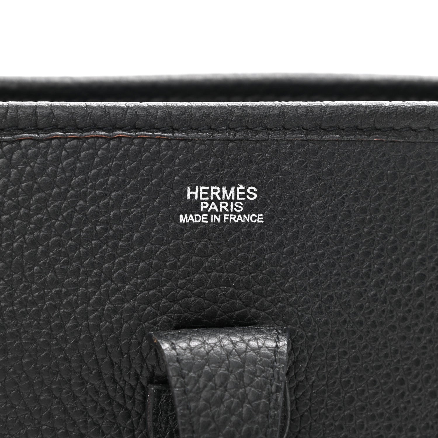 Hermes Taurillon Clemence Evelyne PM Black 10 of 17