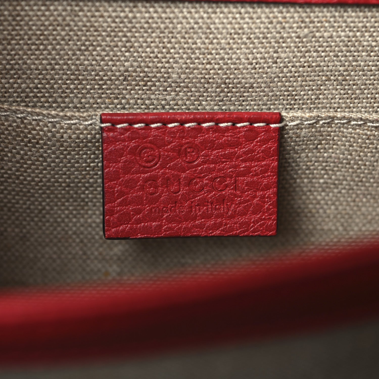 Gucci Dollar Calfskin Small Interlocking G Shoulder Bag Red 6 of 12