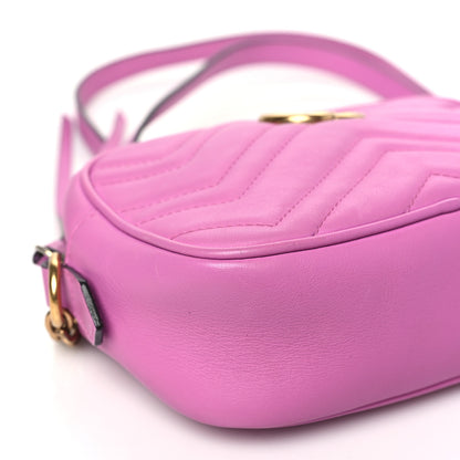 Gucci Calfskin Matelasse Mini GG Marmont Chain Shoulder Bag Candy Mousse 9 of 11