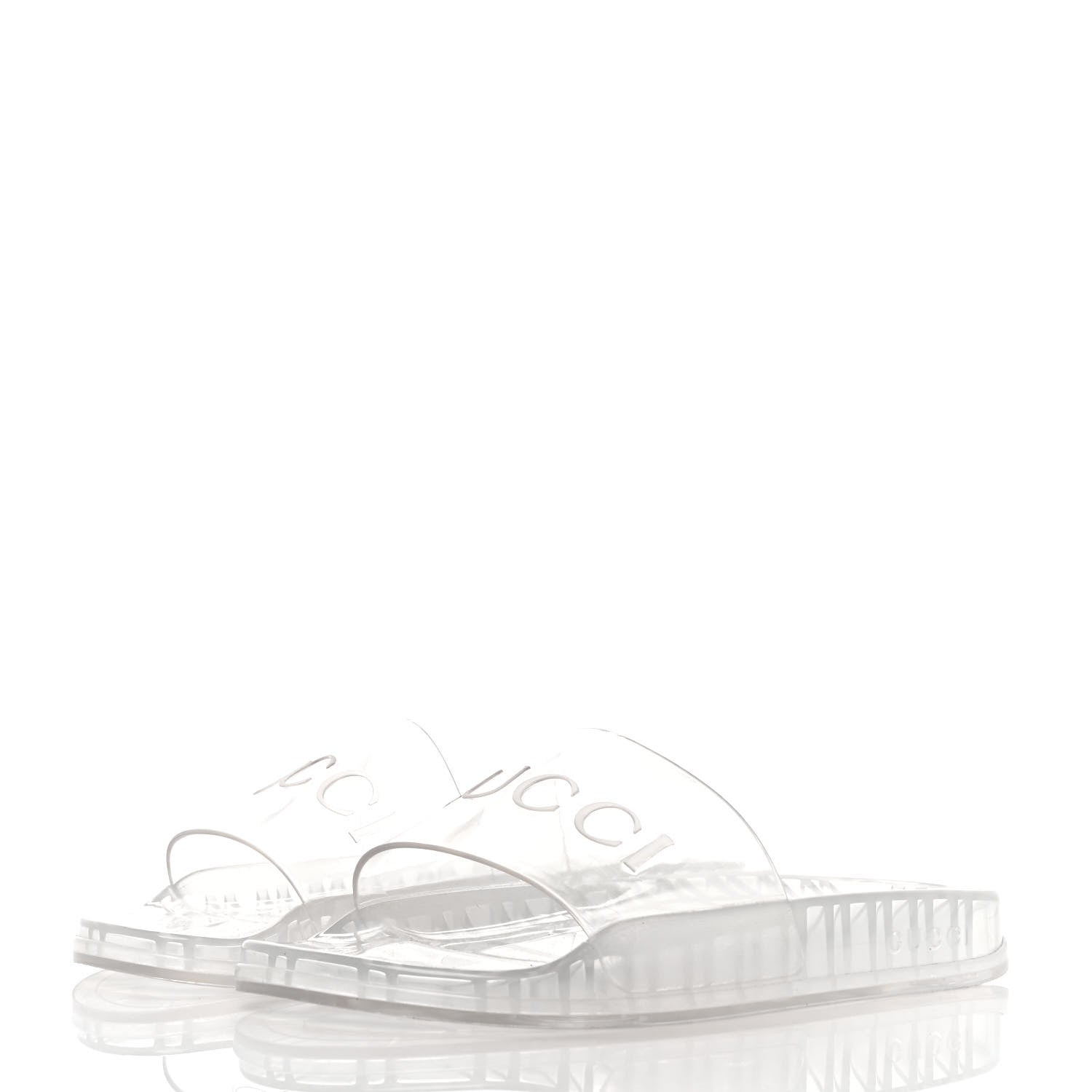 Gucci Rubber Mens Pursuit Slide Sandals 9 Transparent 3 of 6