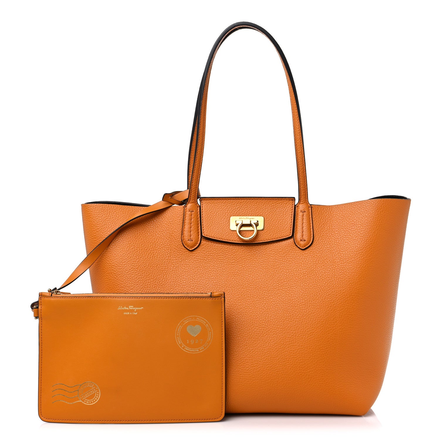 Salvatore Ferragamo Calfskin Travel Tote Olivello 1 of 12