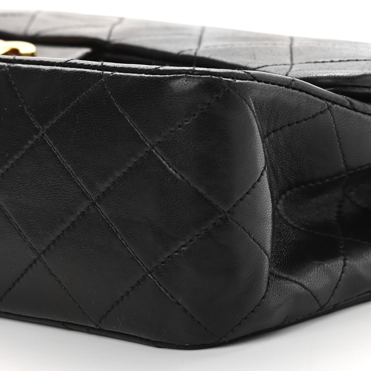 Chanel Lambskin Quilted Medium Double Flap Black 9 of 9
