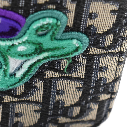 Christian Dior X KENNY SCHARF Oblique Canvas Embroidered Patches Crossbody Charcoal 6 of 11