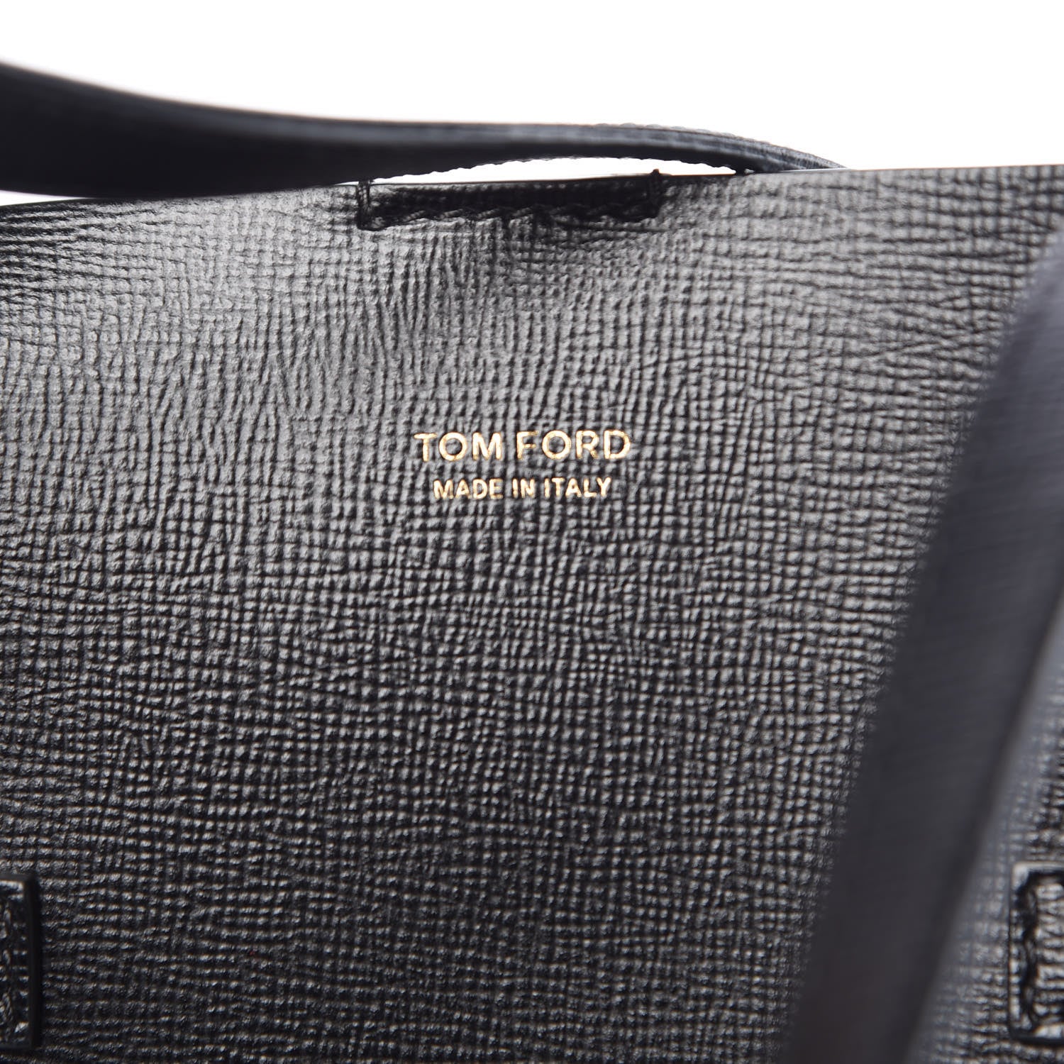 Tom Ford Grained Calfskin Large T Tote Black 6 of 8