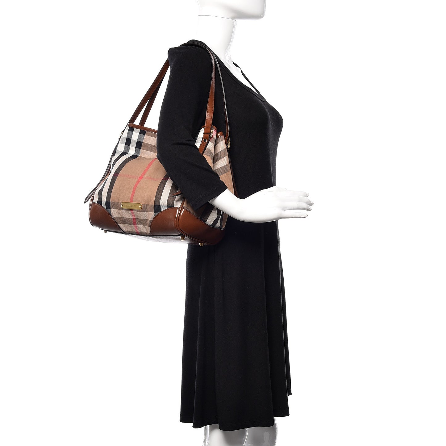 House Check Small Canterbury Tote Dark Tan
