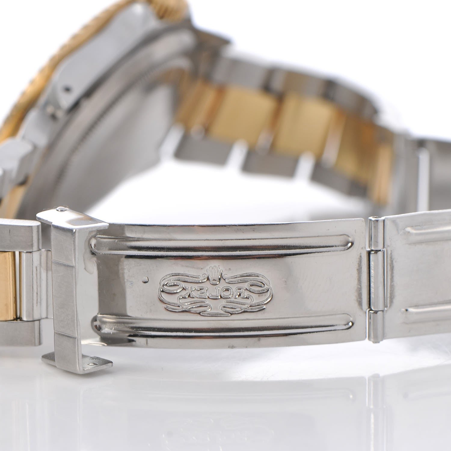 Rolex 18K Yellow Gold Stainless Steel 40mm Oyster Perpetual Date Submariner Watch Blue 5 of 10