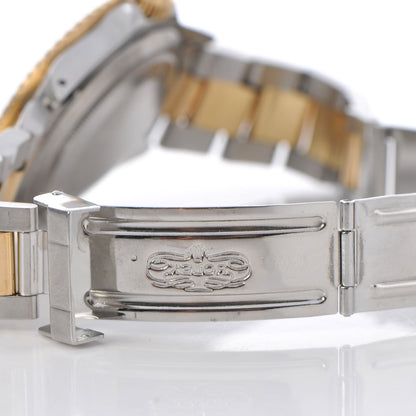Rolex 18K Yellow Gold Stainless Steel 40mm Oyster Perpetual Date Submariner Watch Blue 5 of 10
