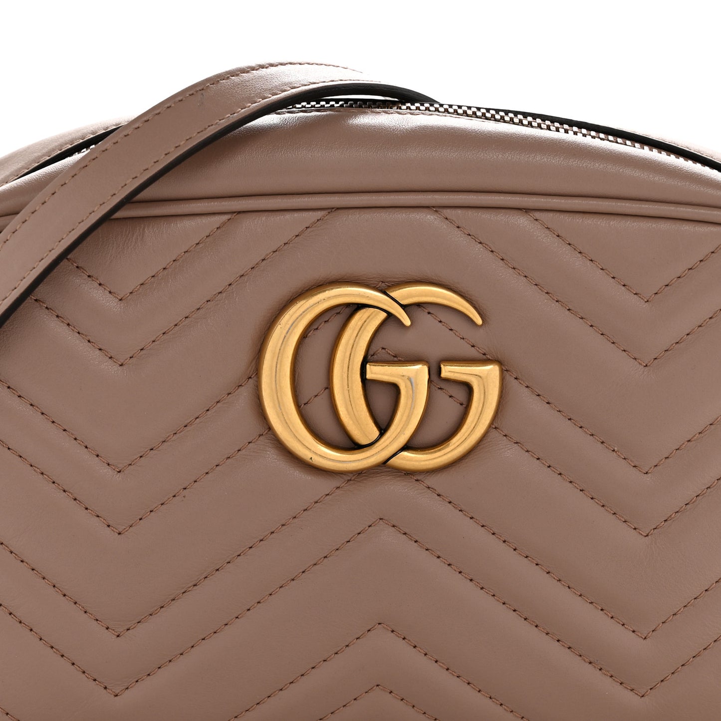 Calfskin Matelasse Small GG Marmont Chain Shoulder Bag Porcelain Rose