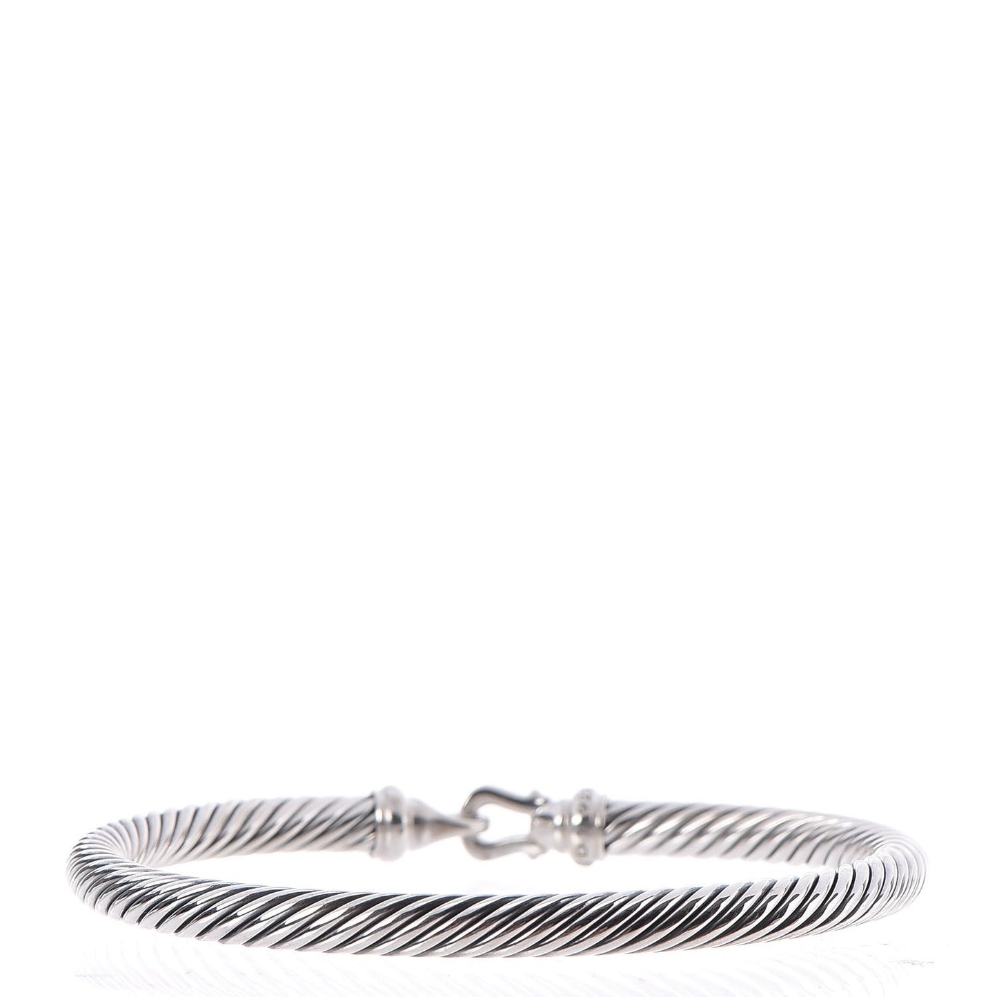 Sterling Silver Diamond 5mm Cable Buckle Bracelet