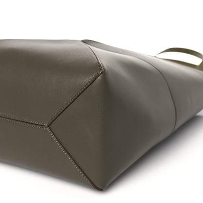 Loewe Shiny Calfskin Medium Puzzle Fold Tote Dark Khaki Green 8 of 8