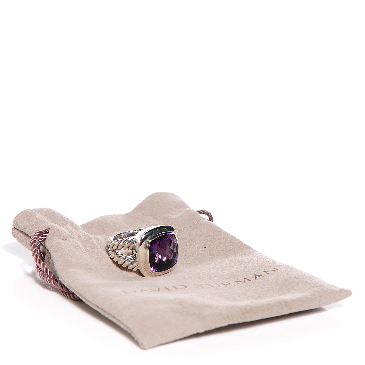 Sterling Silver Amethyst 14mm Albion Ring 52 6