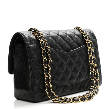 Chanel Caviar Quilted Medium Double Flap Black 8 of 10