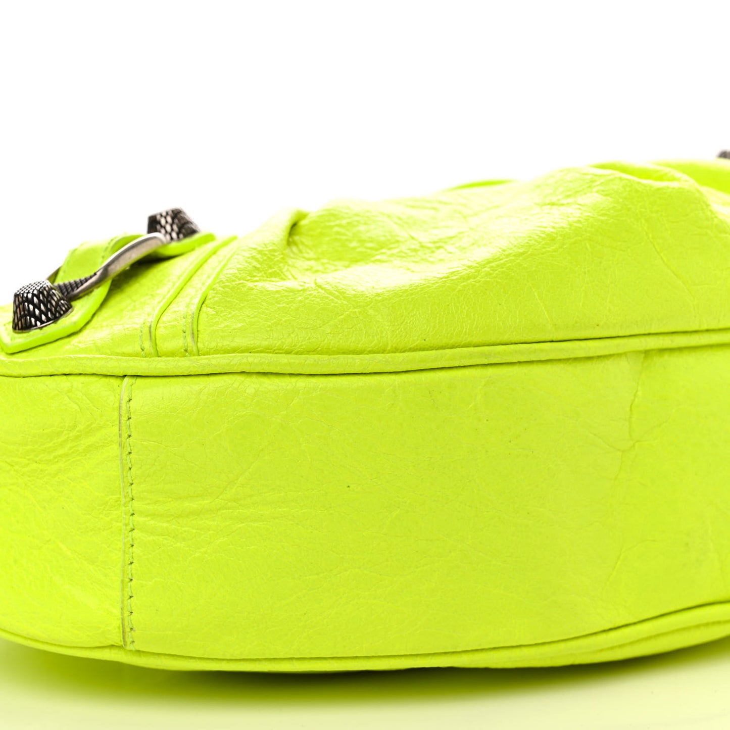 Agneau Arena Le Cagole Shoulder Bag XS Fluo Yellow