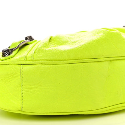 Balenciaga Agneau Arena Le Cagole Shoulder Bag XS Fluo Yellow 9 of 10