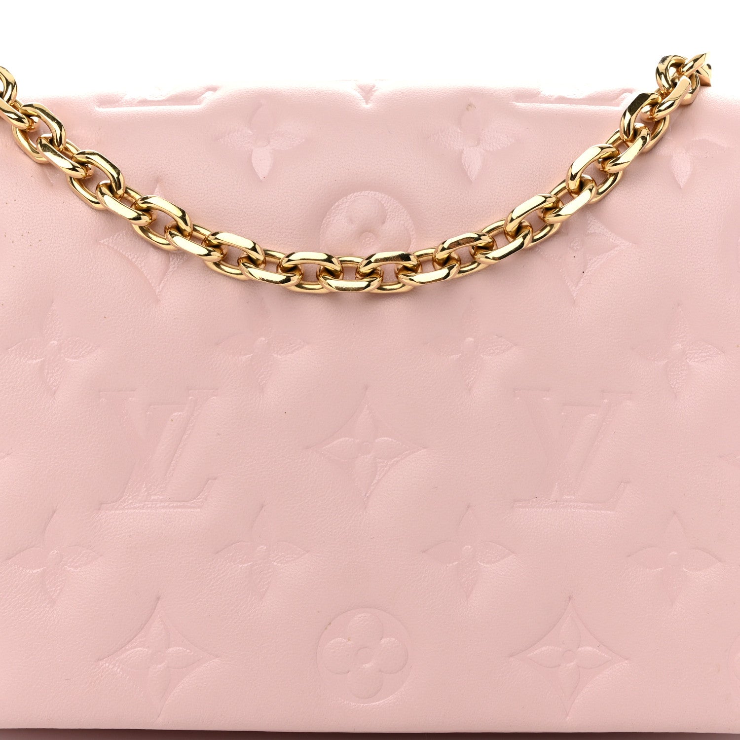Louis Vuitton Lambskin Embossed Monogram Pochette Coussin Rose 8 of 12
