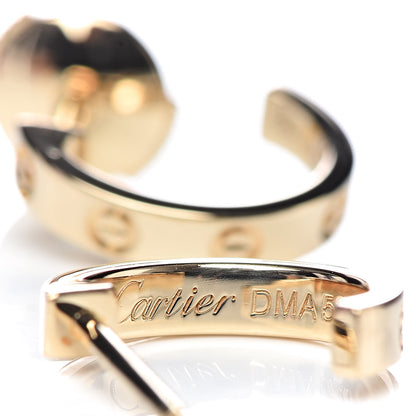 Cartier 18K Yellow Gold Small LOVE Hoop Earrings 4 of 5
