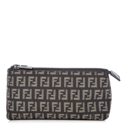 Fendi Zucchino Vitello Cosmetic Pouch Testa di Moro Beige 1 of 9