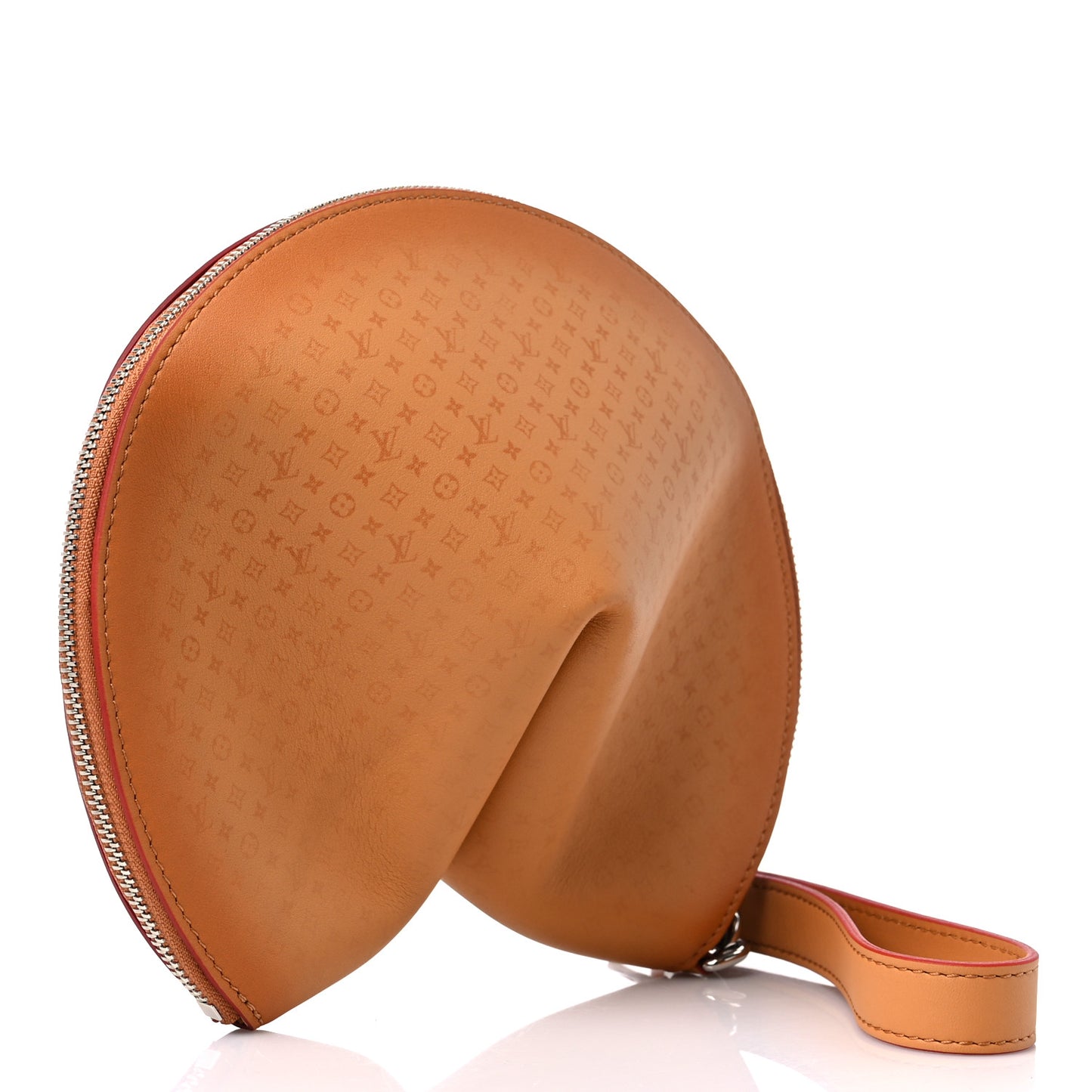 Calfskin Monogram Fortune Cookie Pouch Purple