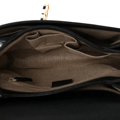 Gucci Dollar Calfskin Interlocking G Top Handle Shoulder Bag Black 5 of 10