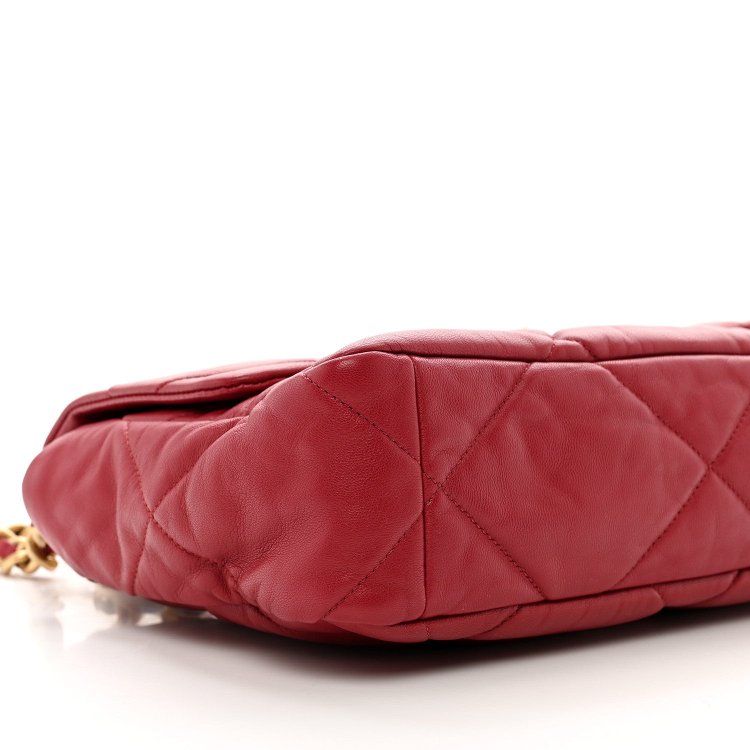 Chanel Goatskin Quilted Large Chanel 19 Flap Red 9 of 10