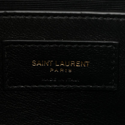 Saint Laurent Grain De Poudre Medium Classic Monogram Kate Satchel Black 6 of 12