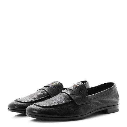Prada Goatskin Calzature Uomo Mens Loafers 8 Black 4 of 10