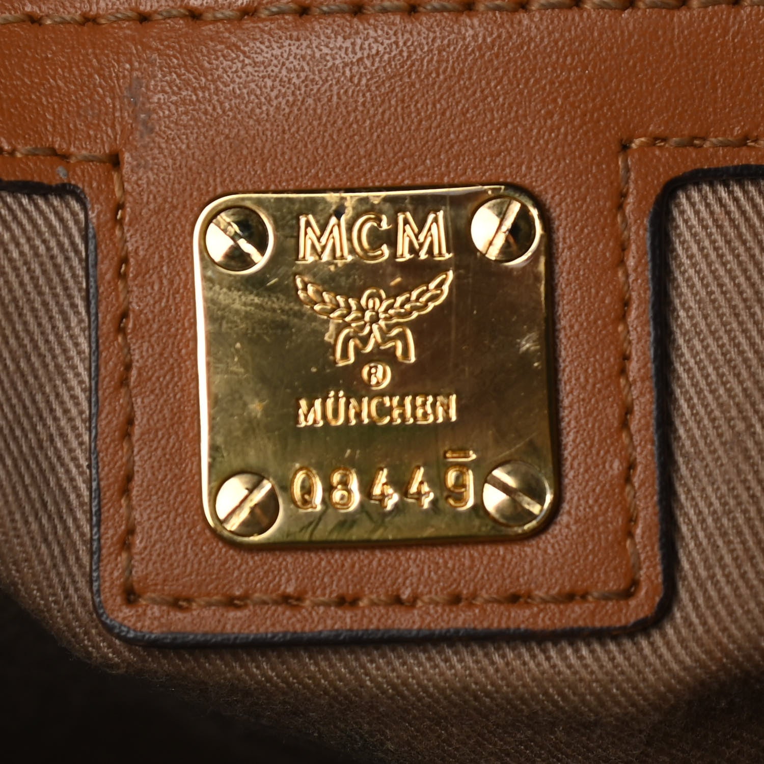 MCM Visetos Crossbody Pouch Cognac 9 of 29