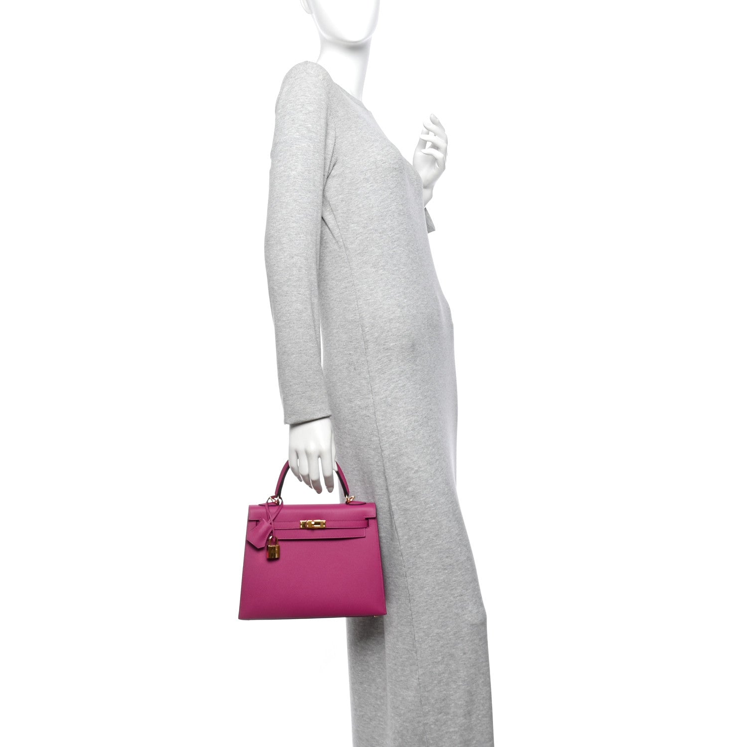 Hermes Epsom Kelly Sellier 25 Rose Pourpre 2 of 14