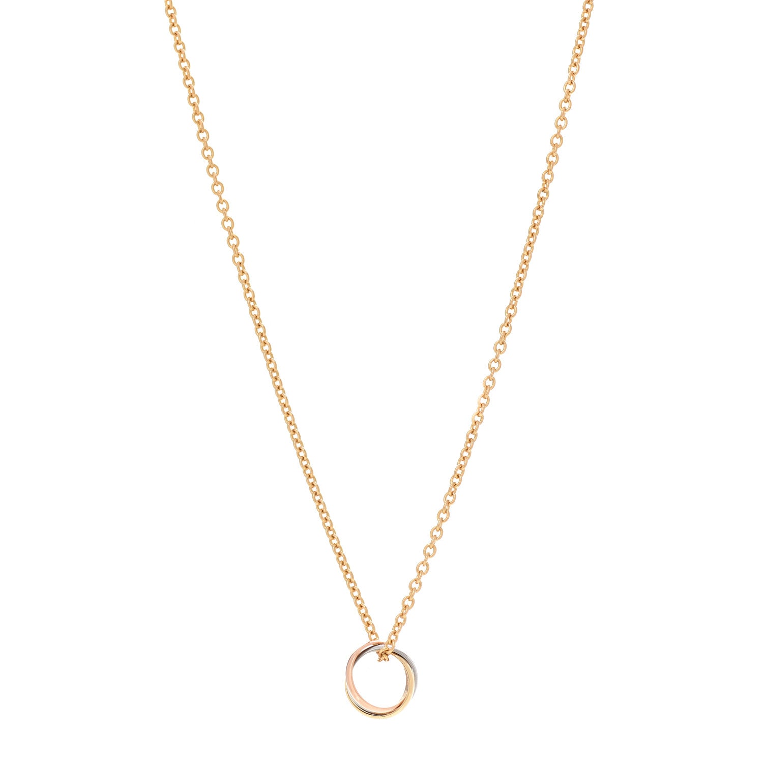 Cartier 18K Pink Yellow White Gold Baby Trinity Pendant Necklace 1 of 9
