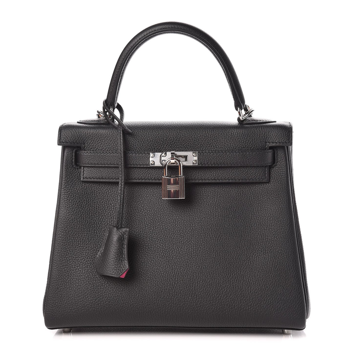 Togo Horseshoe Kelly Retourne 25 Black Magnolia