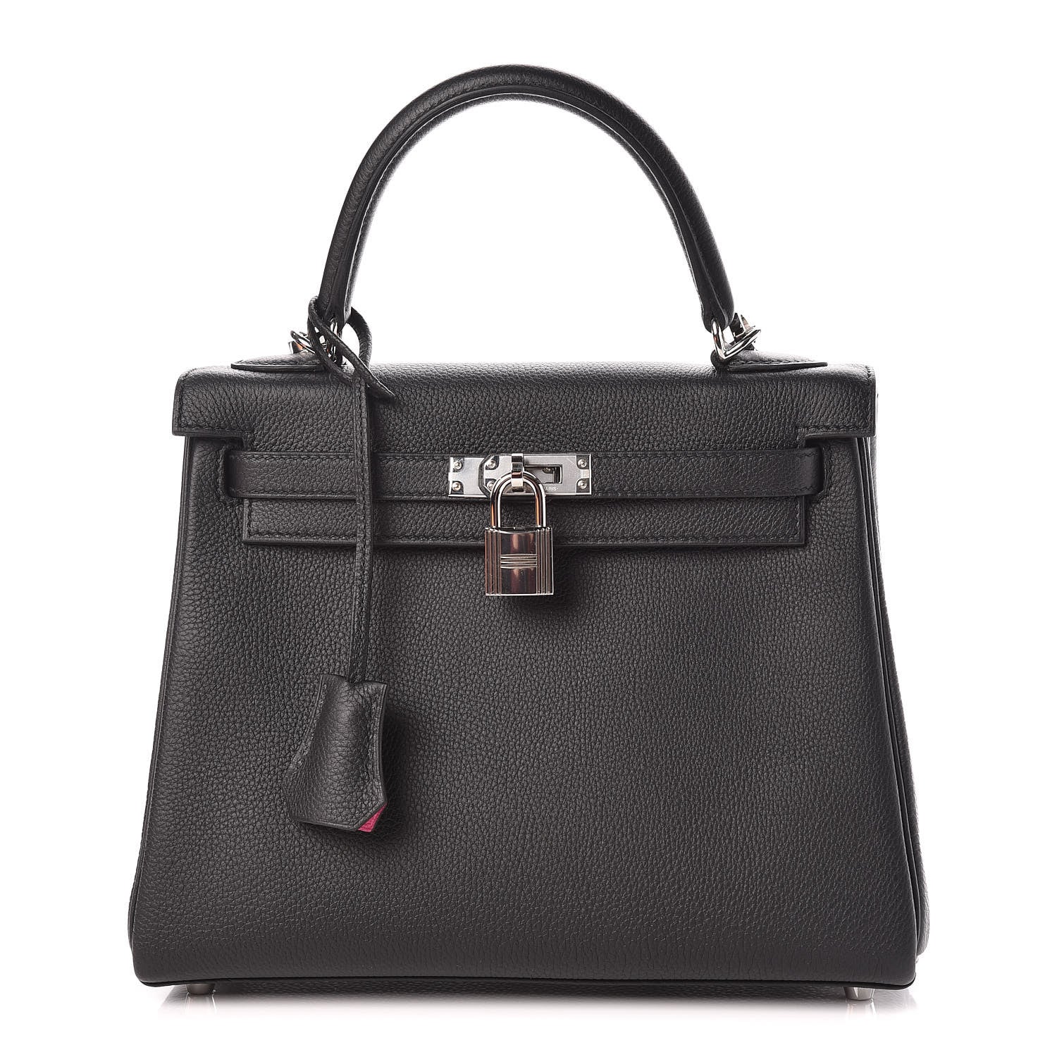 Hermes Togo Horseshoe Kelly Retourne 25 Black Magnolia 1 of 41
