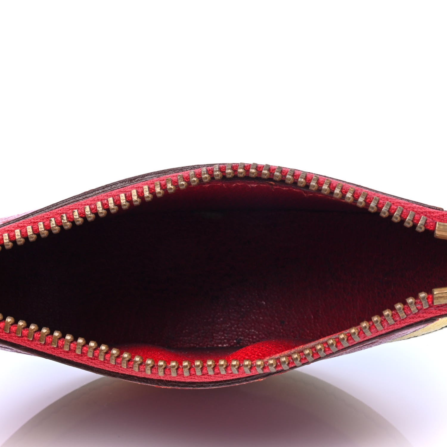 Hermes Chevre Mysore Courchevel Watermelon Coin Purse Rouge Garance Vert Clair 3 of 6