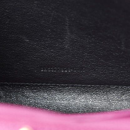 Saint Laurent Grain De Poudre Matelasse Chevron Monogram Chain Wallet Dark Grape 6 of 11