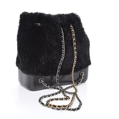 Chanel Shearling Small Gabrielle Backpack Black 3 of 10