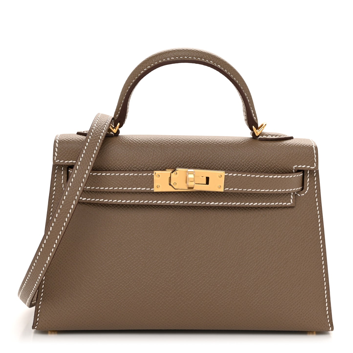 Epsom Mini Kelly Sellier 20 Etoupe
