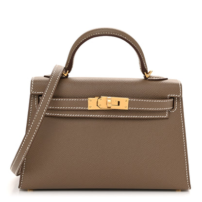Hermes Epsom Mini Kelly Sellier 20 Etoupe 1 of 11
