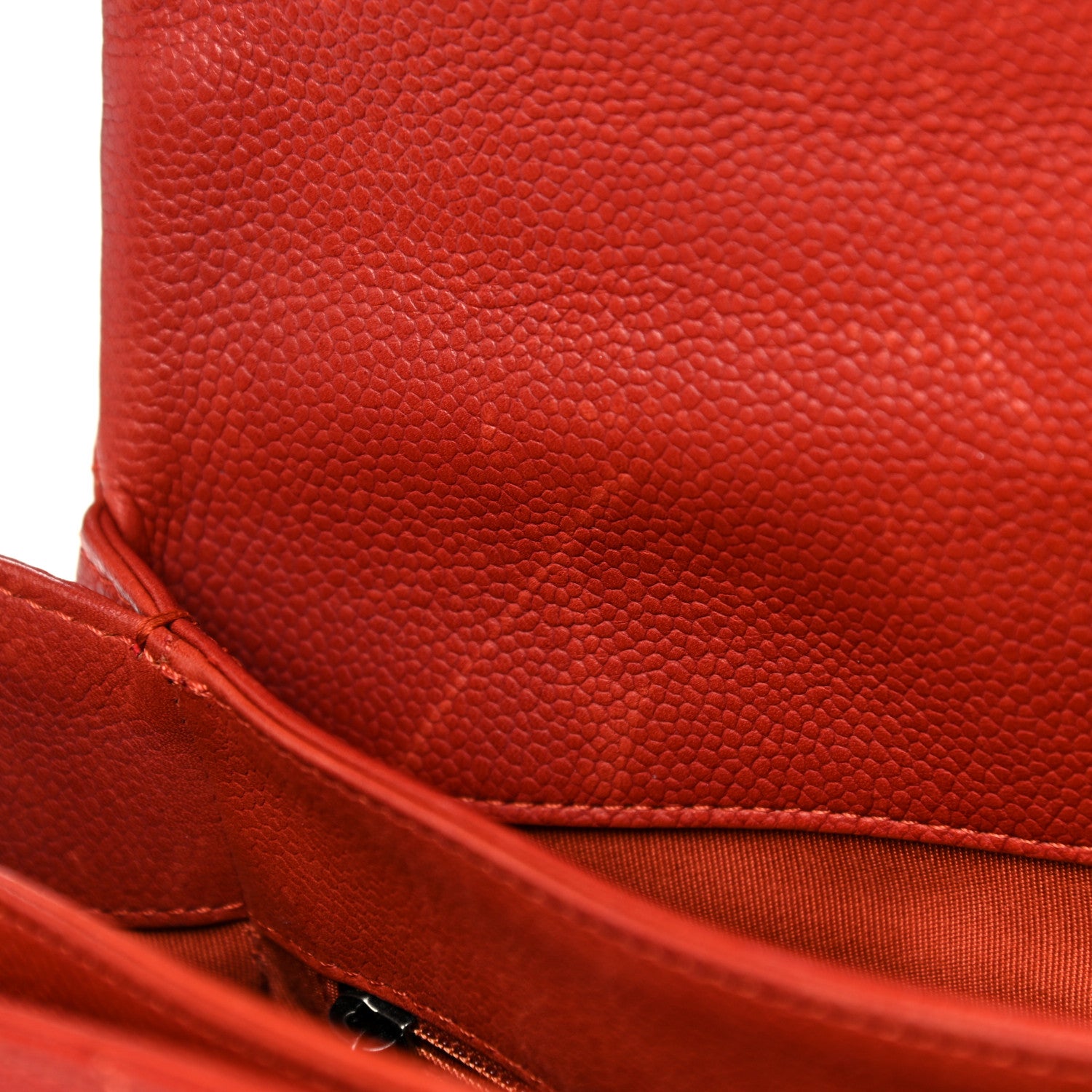 Chanel Caviar Quilted Medium Rock In Rome Single Flap Red 21 of 26