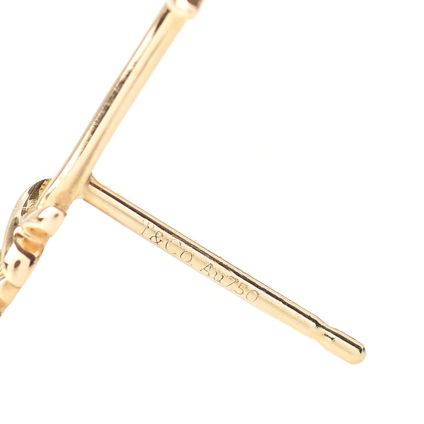 18K Yellow Gold Graffiti Arrow Single Earring