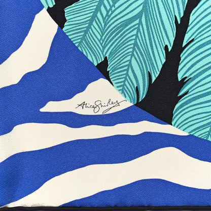 Hermes Silk Zebra Pegasus Scarf 90 Caban Turquoise Bleu Klein 4 of 6